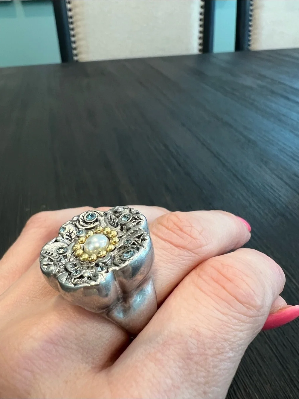NWT Coach Tea Rose Ring Size 6